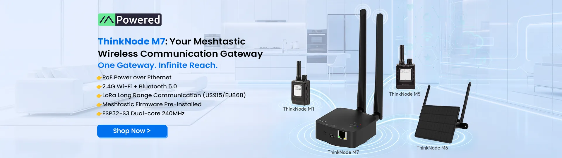 ThinkNode M7 Wireless Communication Gateway for Meshtastic Powered By ESP32-S3 and LR1110