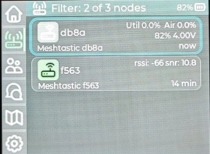 Meshtastic node list