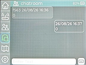 Meshtastic chat window