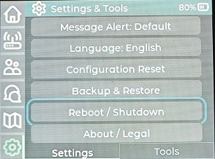 Meshtastic additional settings and Reboot Shutdown
