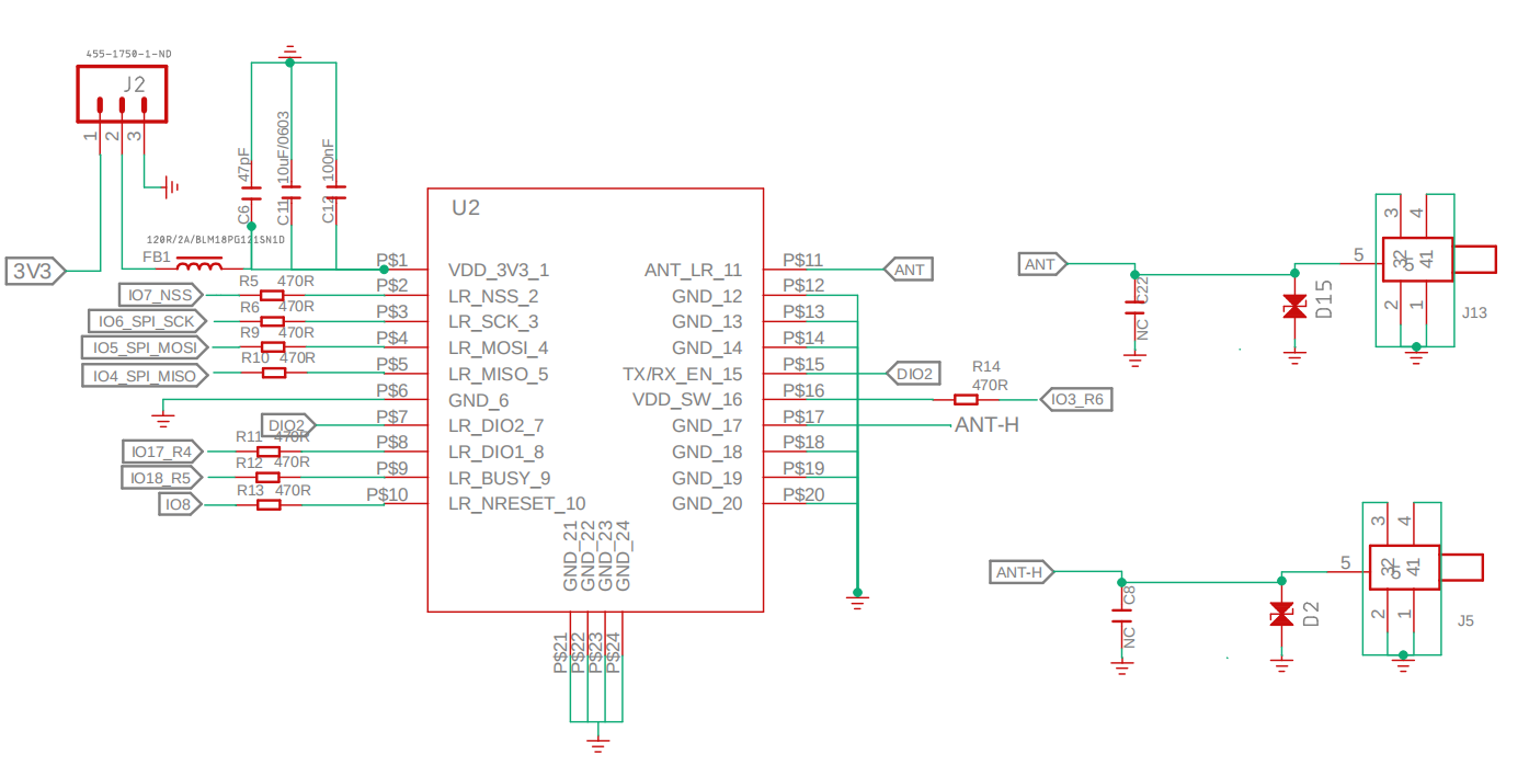 LR2021 Module Reference Schematic